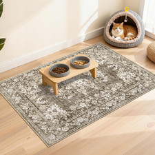2x3 Floral Rugs for Bath Vintage Small Mats Botanical Carpets