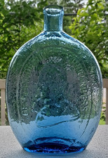 GI-37 Sapphire Blue Washington Taylor Clevenger Reproduction Flask