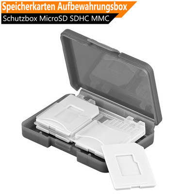Speicherkarten Aufbewahrungsbox MicroSD MMC Karten für max. 4x SD Transportbox