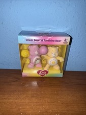 Care Bears Cheer Bear Funshine Bear Flocked Figurine Set New in Box