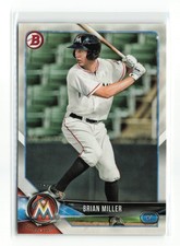 2018 BOWMAN PROSPECTS BRIAN MILLER #BP60 RC MARLINS