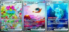 [ART CARD] Venusaur, Charizard, Blastoise ex 151 CUSTOM- *READ DESCRIPTION*