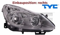 Tyc 20-1153-05-2 Hauptscheinwerfer Rechts Scheinwerfer Frontscheinwerfer