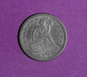 1876- Liberty Quarter Dollar Quar. Dol #P34148