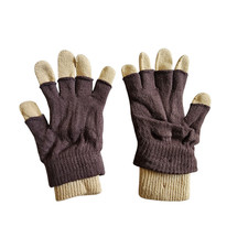 Joe Boxer Womens Gloves 2-Pair Set Stretch Knit Tan Brown OSFM