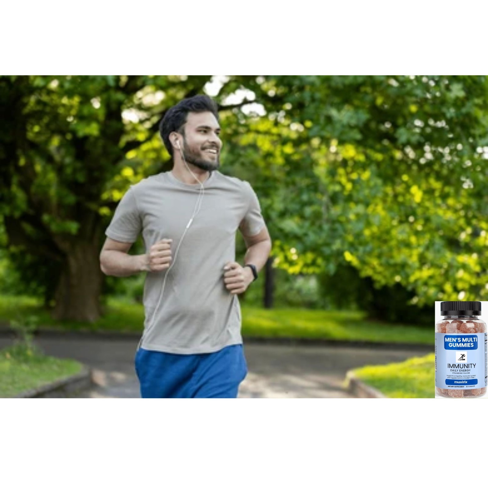 Men’s Multivitamin Gummies for Immune Support Vitamin A B C D Zinc Daily Energy