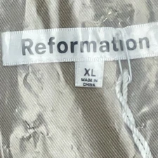 BRAND NEW Reformation Kensington Trench in Khaki Size XL NWT