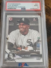 Luis Robert 2018 Bowman Baseball Paper Prospects 1st Bowman #BP21 PSA 9 MINT
