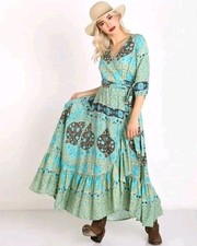 SPELL & THE GYPSY COLLECTIVE Aloha Fox Mermaid Wrap Gown Size M SP19