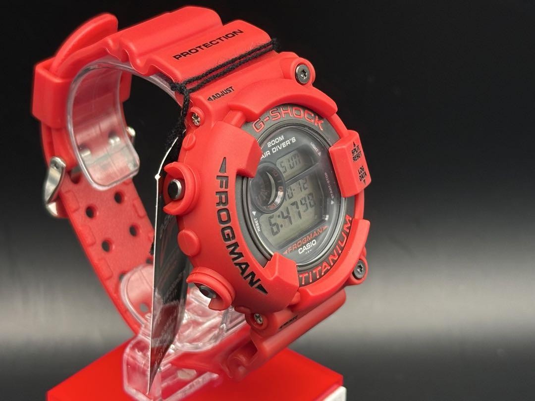 Casio G Shock DW8200F4JR Red Frogman Titanium ISO Diver Japan New
