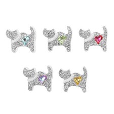 5 Pcs Cartoon Cat Beads Rhinestone for Jewelry Making Crafts with Rhinestones