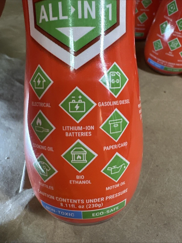 6x LifeSafe StaySafe Todo en 1 Portátil Extintor Spray para Hogar y Viajes Foto 3 de 4