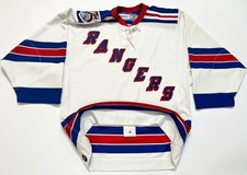 Reebok Authentic 75th New York Rangers 2001 NHL Hockey Jersey Sz 46 White blank
