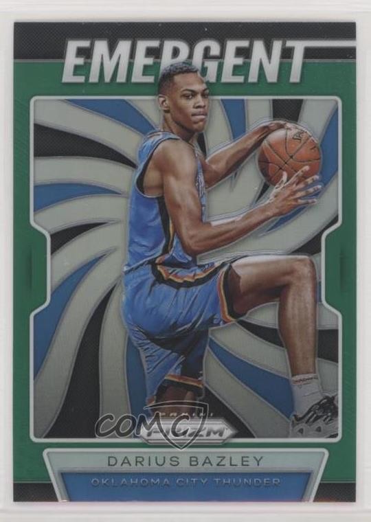 2019-20 Panini Prizm Emergent Green Prizm Darius Bazley #20 0c2