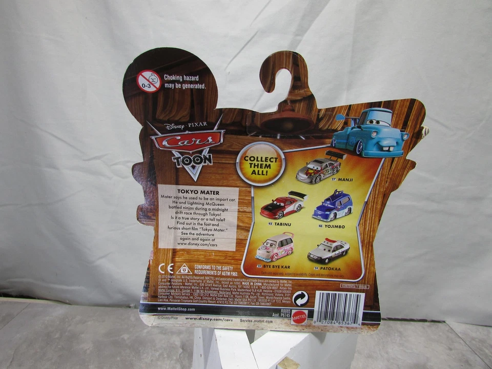 Disney Pixar Cars Toon Tokyo Mater Patokaa Police Diecast Car Mattel 24 - Image 4 of 4