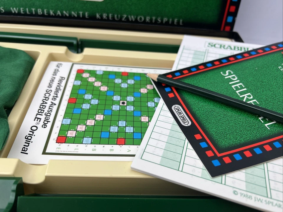 Scrabble Original Club Sonderausgabe mit Scrabble Buch,1995 Spear Kreuzwortspiel - Bild 2 von 4