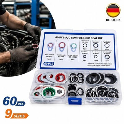 60 Stück Klimaanlage Kompressor Wellendichtring Dichtung für GM, Saab und Opel