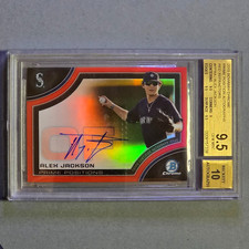 2015 Bowman Chrome Alex Jackson Prime Position Auto RED Refractor #d/5 BGS 9.5