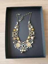 Ayala Bar Yellow Statement Necklace Pendant for Women Boho Fashion Jewelry Used