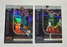 2 Card Lot 2024-25 NBA Hoops Winter Jayson Tatum & SGA Frequent Flyers holo