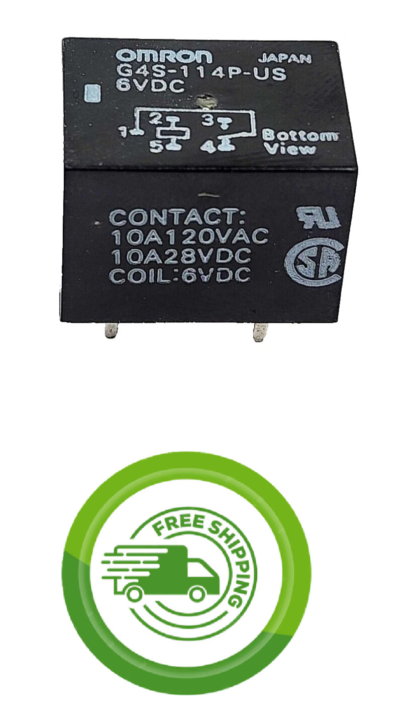 (1x) 6VDC - SPDT - 10A - PCB Mount Relay - Omron G4S-114P-US-DC6 - Free Shipping