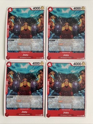 Jozu OP02-008 4x Playset - One Piece TCG CCG Card Game Red Regular Non-Foil - NM
