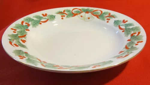 Sango China ~ Noel 1990 Holly ~ Soup Bowl