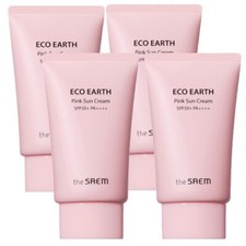 THE SAEM Eco Earth Pink Sun Cream SPF50 PA  , 50g 1.76oz x 4pcs Sun Cream S