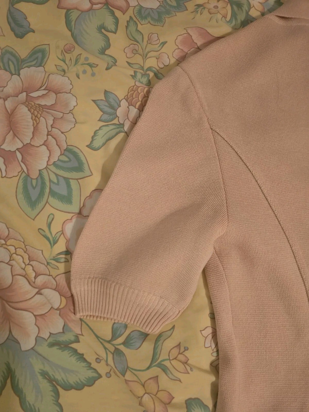 angelo tarlazzi Paris Cardigan Duster Small Soft Peach Color Vintage Dry Clean