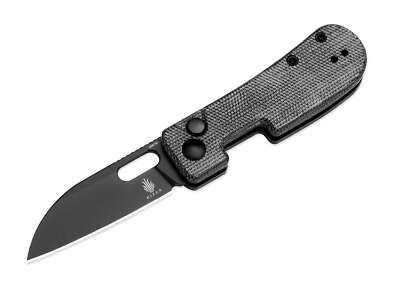 Kizer Banish 154CM Micarta All Black Taschenmesser Button Lock Schwarz V2676C1