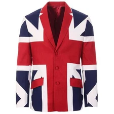 NEW MENS MOD 60s UNION JACK BLAZER JACKET Coronation Who Pete Townshend MC176