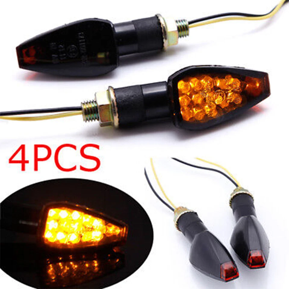 Motorcycle LED Turn Signal Indicator Lights For Ducati Monster 696 796 1200 1100 - Image 3 of 4