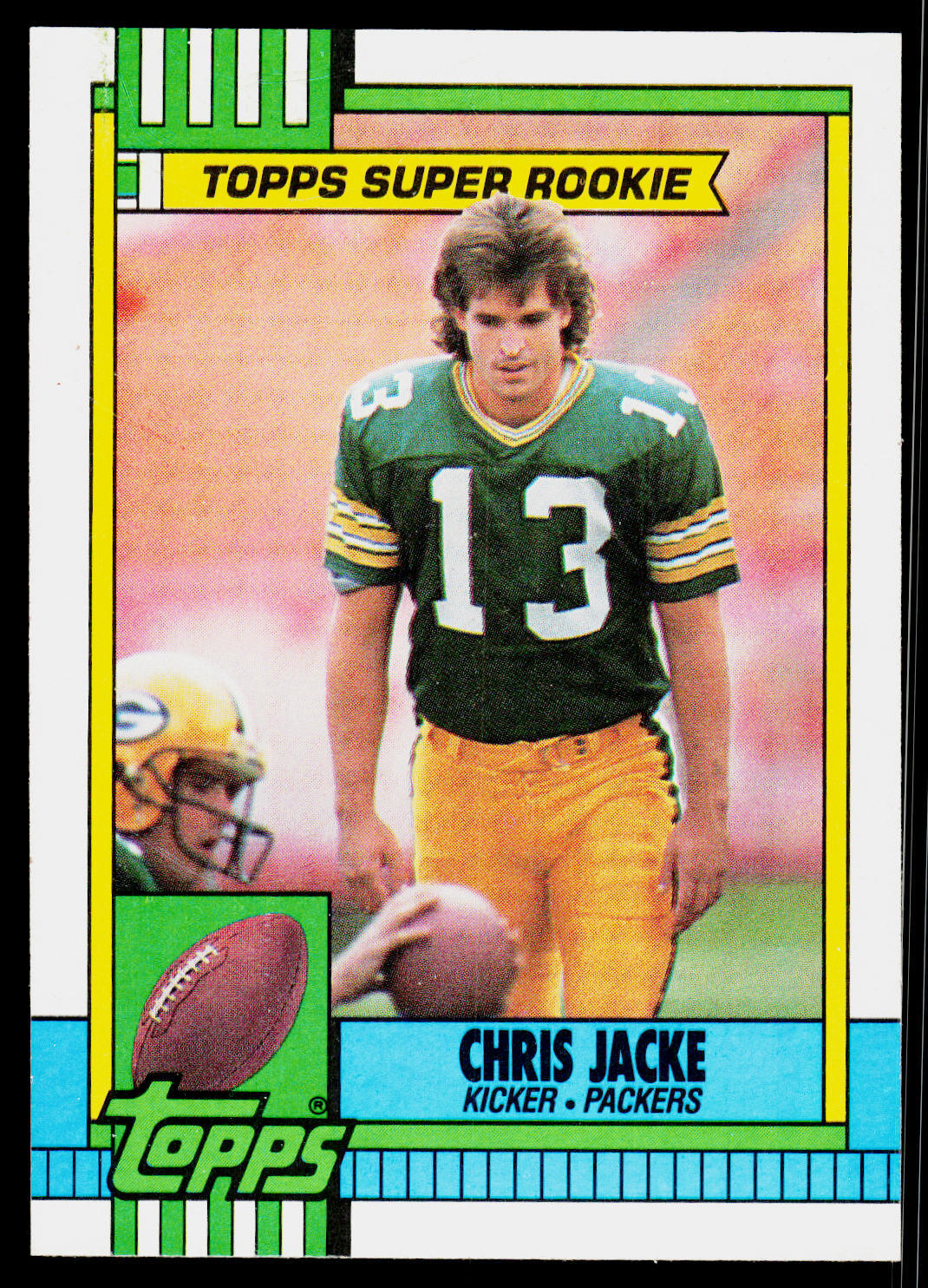 Chris Jacke #146 Football Cards 1990 Topps trading card — raw and PSA graded price guide