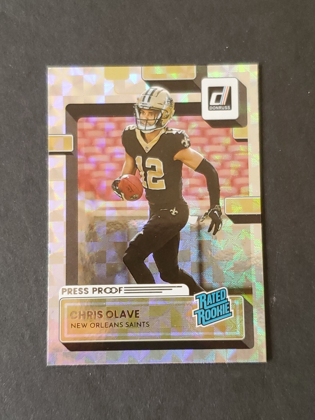 CHRIS OLAVE 2022 Donruss Football Hyper Press Proof RC #309 New Orleans Saints