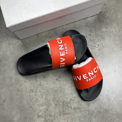 Givenchy Sliders Red/Black UK8 Brand New UK
