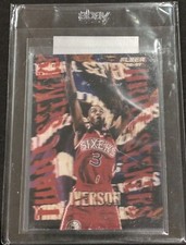 1996-97 Fleer THRILL SEEKERS Allen Iverson ROOKIE #5 Hoyas 76ers