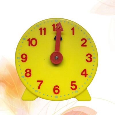 Small Round Learn Time Clock Desktop Teaching Clock Model Early Education Toys