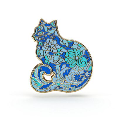 PINETS Anstecknadel Blaue Metall Katzen Pin