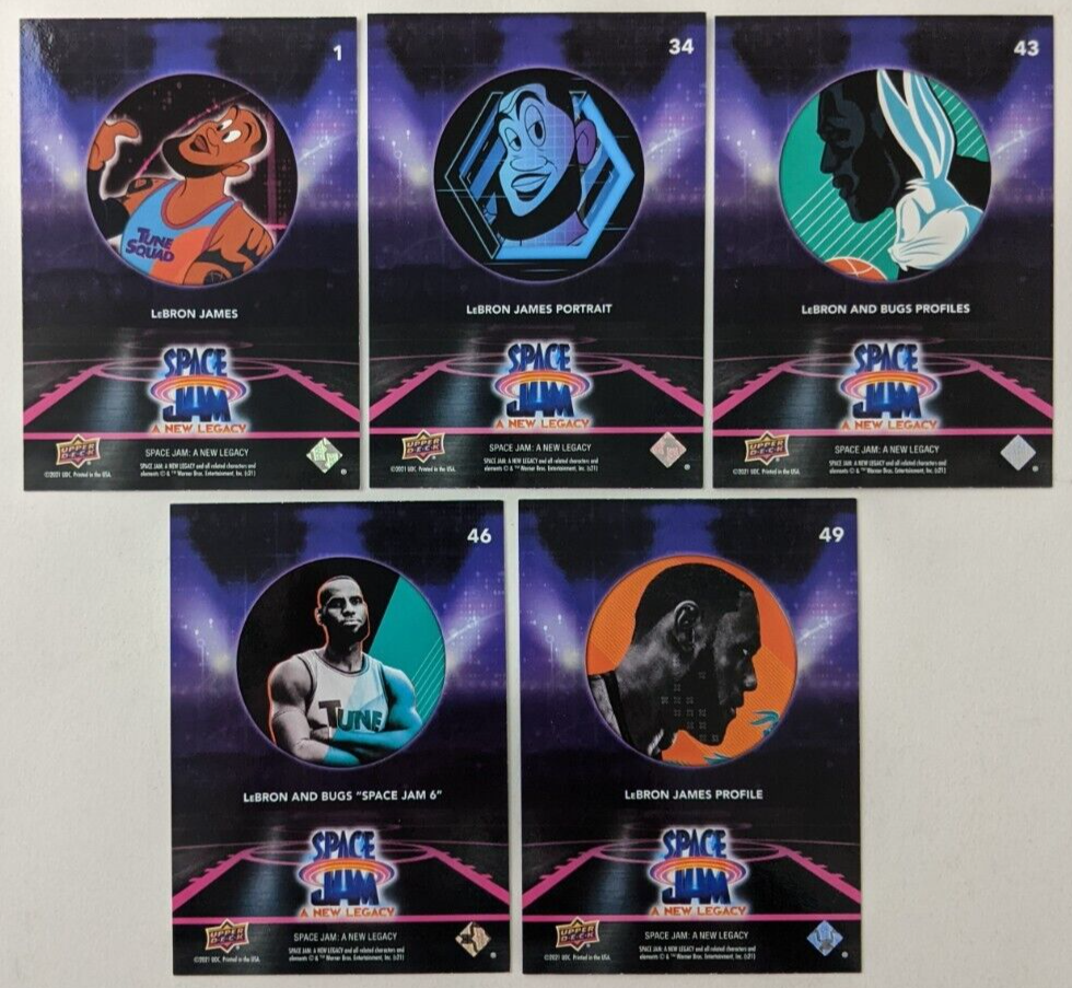 Lebron James 2021 Upper Deck Space Jam New Legacy 1 34 43 46 49