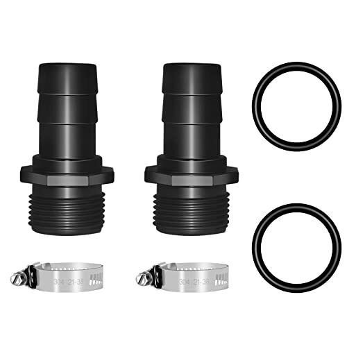 LONGRUN PVC Pipe Fitting Connector (2 Connectors, 2 Pipe Clamps)-4 Pieces (n1d)