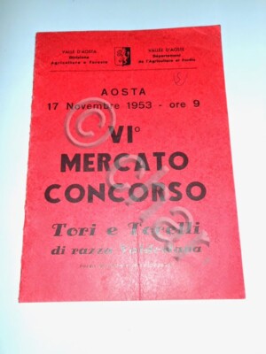 Aostatal - VI Concorso Mercato Tori e Torelli Razza Valdostana Pezzata 1953
