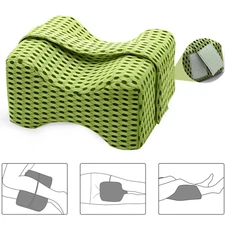 Memory Foam Knee Pillow Wedge Contour Leg Cushion Side Sleepers Sciatica Relief