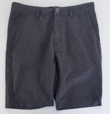 Volcom Chino Shorts Mens 36 x 10 Large True To This Logo Gray Skater Casual
