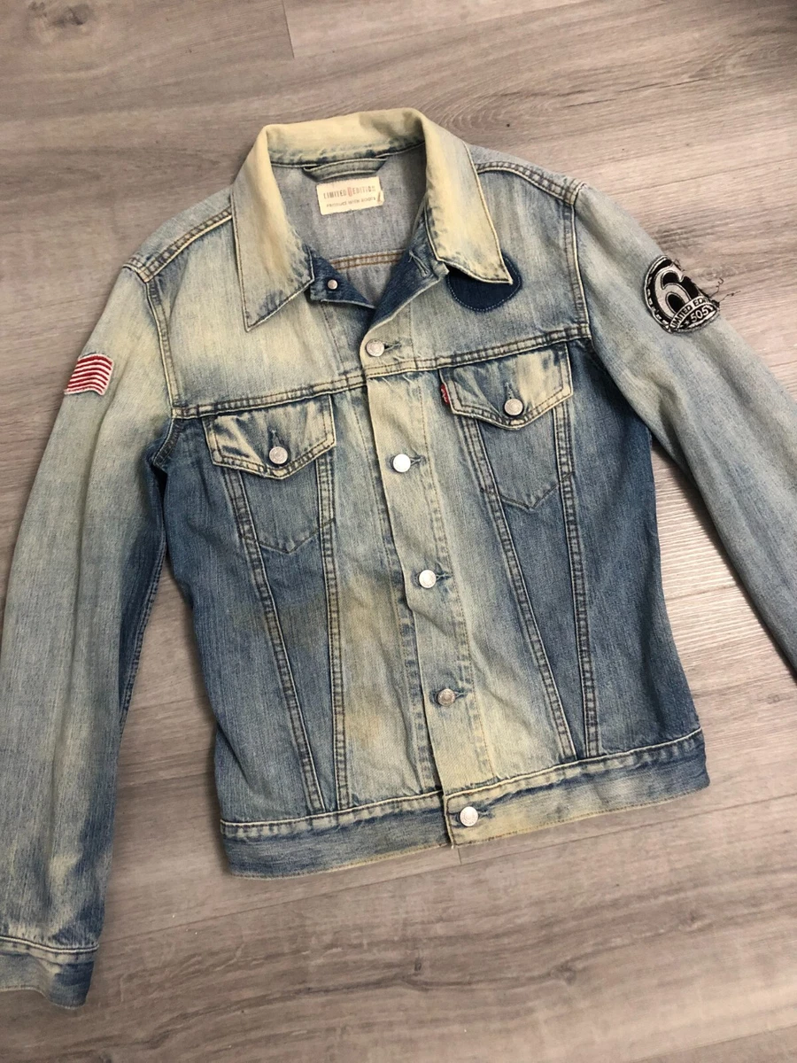 Levi s Limited Edition Roots Rebels New York Denim Trucker Jacket Size Small
