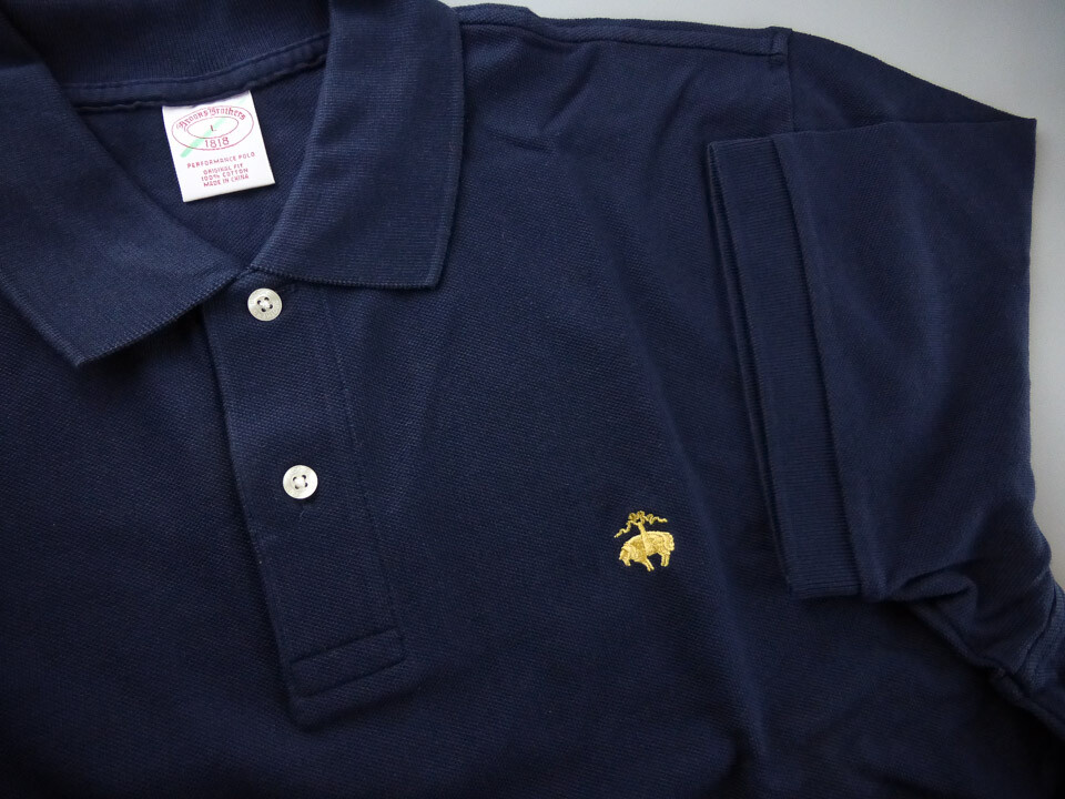 ★Brooks Brothers 1818 ポロシャツ M ネイビー★ BROOKS BROTHERS ポロシャツ GF スーピマコットン ストレッチ