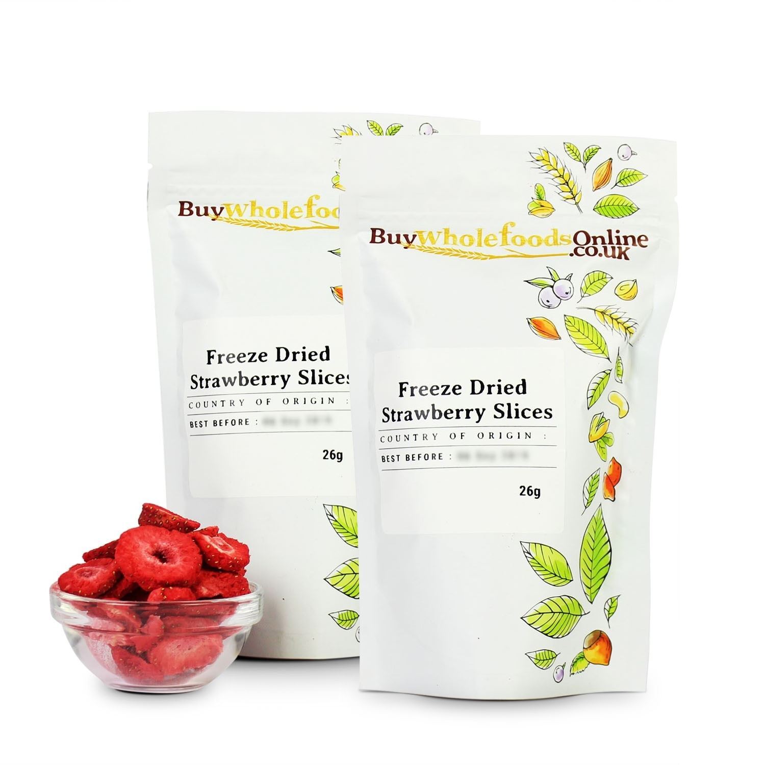 Freeze Dried Strawberry Slices 52g | BWFO | Free UK Mainland P&P
