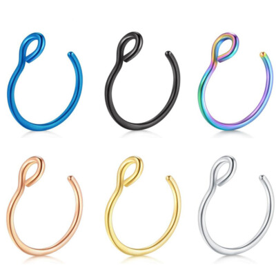 36-Piece Nose Ring Set - Surgical Steel Hoops & L-Shape Studs 20G