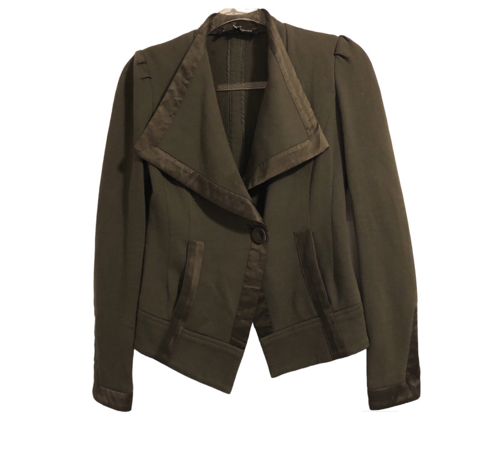Lepore Military Green Moto Jacket Blazer With… Gem