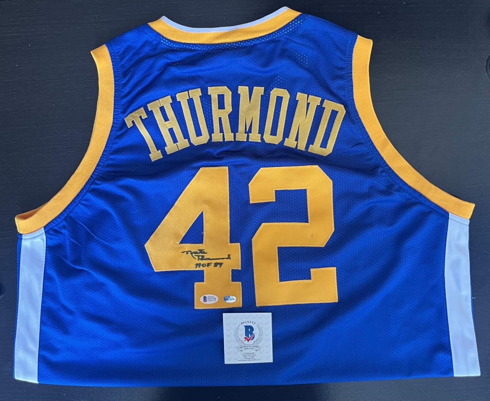 Nate Thurmond Signed HOF 84 Custom Jersey (Beckett Authentication