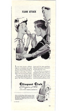 Clicquot Club Ginger Ale Print Ad Vintage Advertisement Soda Advertising 1943